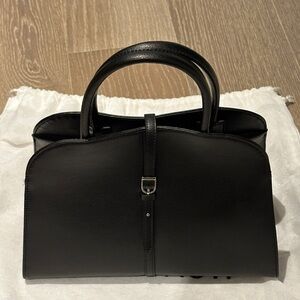 Sophisticated Black Leather Satchel